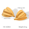 Wholesale Women's Geometric Flower Stainless Steel Electroplated Earrings