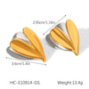 Wholesale Women's Geometric Flower Stainless Steel Electroplated Earrings