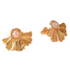 Wholesale Women's Geometric Flower Stainless Steel Stamped Earrings