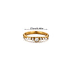 Wholesale Women's Geometric Flower Titanium Steel Ring Inlaid With Gold Light Luxury Jewelry Accessories