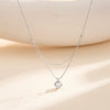 Wholesale Women's Geometric Fourclaw Zircon Pendant Necklace With Real Gold Plating And Calendering Chain
