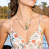 Wholesale Women's Geometric Fourleaf Clover Stainless Steel Necklace With Vacuum Real Gold Plating