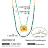 Wholesale Women's Geometric Fourleaf Clover Stainless Steel Necklace With Vacuum Real Gold Plating