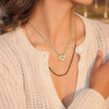 Wholesale Women's Geometric Fourleaf Clover Stainless Steel Necklace With Vacuum Real Gold Plating