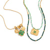 Wholesale Women's Geometric Fourleaf Clover Stainless Steel Necklace With Vacuum Real Gold Plating