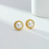 Wholesale Women's Geometric Freshwater Pearl S925 Sterling Silver Earrings