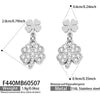 Wholesale Women's Geometric Gold Claw Print Stainless Steel Electroplated Earrings With Zircon
