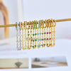 Wholesale Women's Geometric Gold Inlaid Silver Needle And Copper Earring With Double Ring Ear Buckle