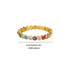Wholesale Women's Geometric Gold Plated Copper Zircon Open Ring In Ins Style