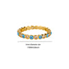 Wholesale Women's Geometric Gold Plated Copper Zircon Open Ring In Ins Style