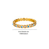 Wholesale Women's Geometric Gold Plated Copper Zircon Open Ring In Ins Style