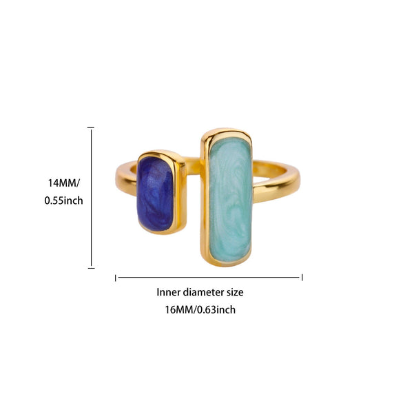 Wholesale Women's Geometric Gold Plated Copper Zircon Open Ring In Ins Style