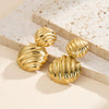 Wholesale Women's Geometric Gold Plated Earrings With Original Design