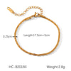 Wholesale Women's Geometric Gold Plated Stainless Steel Bracelet In Ins Style