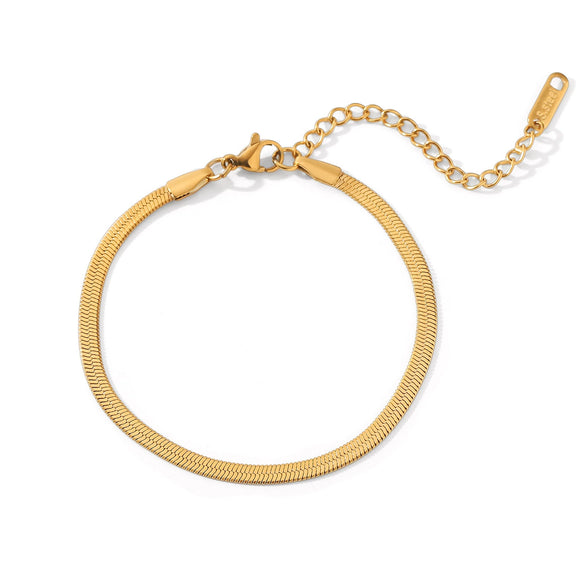 Wholesale Women's Geometric Gold Plated Stainless Steel Bracelet In Ins Style