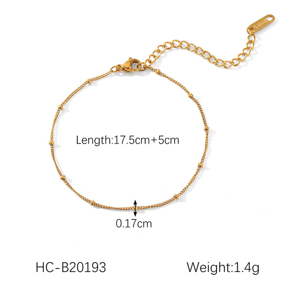 Wholesale Women's Geometric Gold Plated Stainless Steel Bracelet In Ins Style