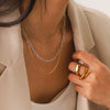 Wholesale Women's Geometric Gold Plated Stainless Steel Necklace