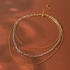 Wholesale Women's Geometric Gold Plated Stainless Steel Necklace