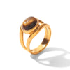 Wholesale Women's Geometric Gold Plated Stainless Steel Ring