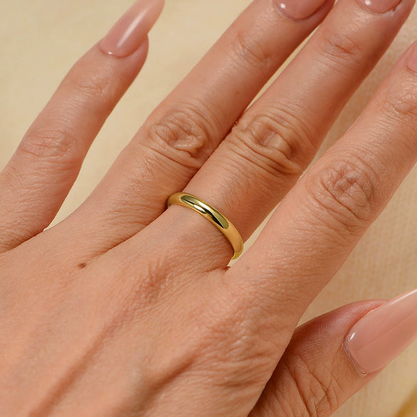 Wholesale Women's Geometric Gold Plated 925 Sterling Silver Ring Jewelry
