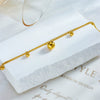Wholesale Women's Geometric Goldplated Titanium Steel Ball Anklet Accessories