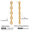 Wholesale Women's Geometric Handmade Vacuum Real Gold Plated Stainless Steel Earrings