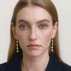 Wholesale Women's Geometric Handmade Vacuum Real Gold Plated Stainless Steel Earrings