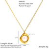 Wholesale Women's Geometric Heart And Flower Pattern Electroplated Titanium Steel Cross Chain Necklace