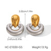 Wholesale Women's Geometric Heart Electroplated Stainless Steel Earrings