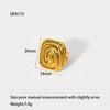 Wholesale Women's Geometric Heart Flower Rhombus Animal Zodiac Stainless Steel 18K Gold Plated Ring Jewelry
