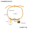 Wholesale Women's Geometric Heart Shape Diamondencrusted Stainless Steel 18K Gold Plated Love Bracelet Jewelry