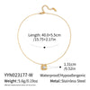 Wholesale Women's Geometric Heart Shape Zircon Pendant Necklace With Oshaped Stainless Steel Chain Real Gold Plated