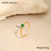 Wholesale Women's Geometric Heart Stainless Steel Electroplated Ring