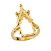 Wholesale Women's Geometric Heartshaped And Fruitshaped Inlaid With Gold Copper Ring Accessories