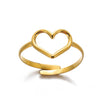 Wholesale Women's Geometric Heartshaped And Fruitshaped Inlaid With Gold Copper Ring Accessories
