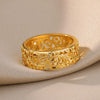 Wholesale Women's Geometric Heartshaped And Fruitshaped Inlaid With Gold Copper Ring Accessories