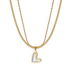Wholesale Women's Geometric Heartshaped Electroplated Calendering Chain Necklace