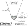 Wholesale Women's Geometric Heartshaped Electroplated Stainless Steel Pendant Necklace Light Luxury Style