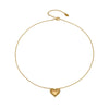 Wholesale Women's Geometric Heartshaped Electroplated Stainless Steel Pendant Necklace Light Luxury Style