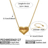 Wholesale Women's Geometric Heartshaped Electroplated Stainless Steel Pendant Necklace Light Luxury Style