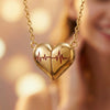 Wholesale Women's Geometric Heartshaped Electroplated Stainless Steel Pendant Necklace Light Luxury Style