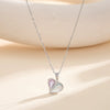 Wholesale Women's Geometric Heartshaped Ice Cream Necklace With Electroplated Calendering Chain