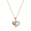Wholesale Women's Geometric Heartshaped Ice Cream Necklace With Electroplated Calendering Chain