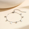 Wholesale Women's Geometric Heartshaped Rhinestone Stainless Steel Electroplated Bracelet