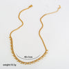 Wholesale Women's Geometric Heartshaped Rhinestone Stainless Steel Necklace With 18K Gold Electroplating