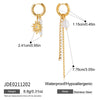 Wholesale Women's Geometric Heartshaped Stainless Steel Earrings With Vacuum Real Gold Plating In Pvd Furnace