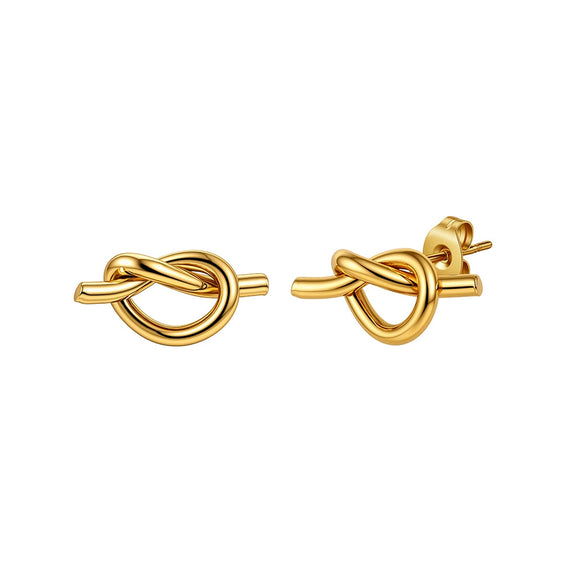 Wholesale Women's Geometric Heartshaped Stud Earrings In Titanium Steel And 925 Silver With Electroplating Design