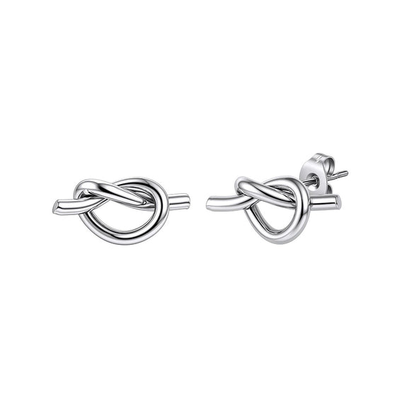 Wholesale Women's Geometric Heartshaped Stud Earrings In Titanium Steel And 925 Silver With Electroplating Design