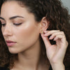 Wholesale Women's Geometric Heartshaped Stud Earrings In Titanium Steel And 925 Silver With Electroplating Design