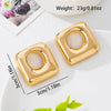 Wholesale Women's Geometric Hollow Circle Square Alloy Electroplated Earrings